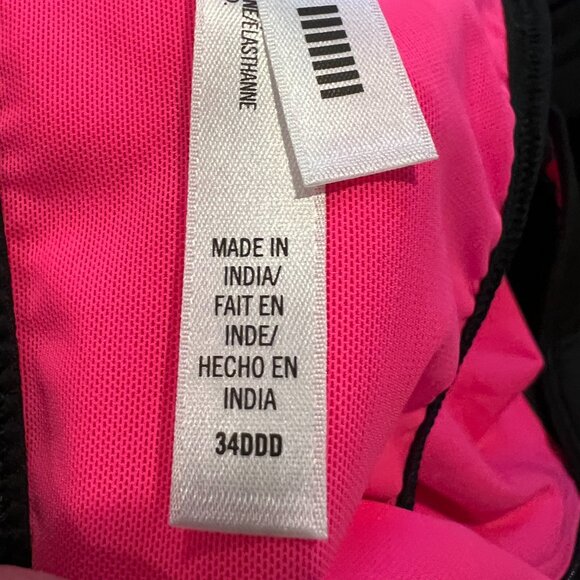 Victoria's Secret Hot Pink VSX Sport Knockout Front Close Sports Bra, Size 34DDD - Picture 15 of 16